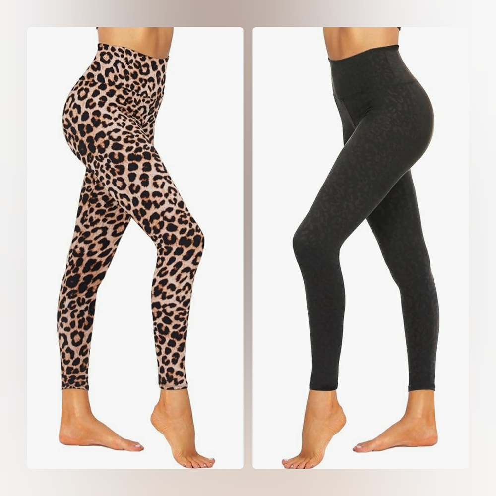 Zoosixx Leopard Print High-Waist Leggings L-XL
